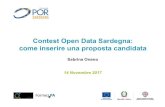 Contest Open Data Sardegna: come inserire una proposta ...eventipa.formez.it/sites/default/files/allegati... · potenzialita di riuti zzo dei dati già esposti. favorire 10 sviluppo