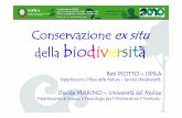 Conservazione ex situ della biodiversità · 2017. 2. 7. · Dipartimento di Scienze e Tecnologie per lDipartimento di Scienze e Tecnologie per l Ambiente ed il Territorio ’Ambiente