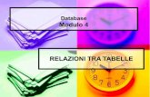 Database Modulo 4Database - Modulo 4: Relazioni tra tabelle Prof. Crescenzio Gallo - Università di Foggia - c.gallo@unifg.it 4 I campi delle cinque tabelle devono essere coordinati