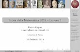 Storia della Matematica 2019 Lezione 1matstor.wdfiles.com/local--files/diario/Lezione1.pdf · 2019. 2. 27. · StoriadellaMatematica2019–Lezione1 EnricoRogora rogora@mat.uniroma1.it