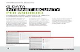 INFORMAZIONI SUL PRODOTTO G DATA INTERNET SECURITY PER ANDROID · aggiornamenti orari antivirus, di software, versione e connessione cloud. Requisiti di sistema Dispositivi mobili
