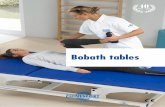 Bobath tables - MedTouch · 2018. 2. 16. · 1 Bobath tables 1. Height adjustable models page 02 1.1 Introduction page 02 1.2 Configuration Guide page 03 1.2.1 The padded sections