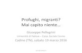 Profughi, migranti? Mai capito niente…focolarivicenza.it/.../2015/12/Profughi-migranti_1.pdf · 2016. 3. 20. · Accoglienza (22.12.2015, n. 101.708 su 144.000 migranti) CPSA-CDA-CARA