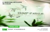 LA NOSTRA ATTIVITÀ IN ITALIA - Banque BNP Paribas | La banque d'un … · ˜ne di contribuire a creare un mondo più equo e sostenibile. La politica di Responsabilità sociale d’impresa