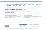 MANAGEMENT SYSTEM CERTIFICATE · Luogo e Data/Place and date: Vimercate (MB), 17 settembre 2018 Per l'Organismo di Certificazione/ For the Certification Body DNV GL – Business Assurance