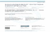 MANAGEMENT SYSTEM CERTIFICATE · Luogo e Data/Place and date: Vimercate (MB), 07 ottobre 2018 Per l'Organismo di Certificazione/ For the Certification Body DNV GL – Business Assurance