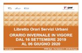 Libretto Orari Servizi Urbani ORARIO INVERNALE IN VIGORE ... · Sede legale TPER SpA - via Saliceto 3 - 40128 Bologna - Tel. 051 350111 - Fax 051 350177 Impianto di Ferrara - Via