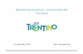 Marketing turistico - territoriale del TrentinoAzienda per la Promozione Turistica del Trentino 4. Comunicazione Media 5. Mercati attività di marketing, coordinata con i soggetti