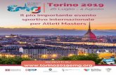 Il più importante evento sportivo internazionale 26 Luglio ... TO 2019 1.pdf · Gli European Masters Games sono un evento sportivo che si tiene ogni quattro anni, uno dei festival