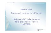 Settore Studi Camera di commercio di Torino Nati-mortalità ......DI TORINO Torino, 23 marzo 2006 Settore Studi La classifica dei comuni per numero di imprese in provincia di Torino