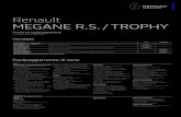 Renault NUOVA MEGANE R.S. / TROPHY · NUOVA MEGANE R.S. /TROPHY N° 3.1/DA GENNAIO 2020 Opzioni CODE (l Série) R.S. TROPHYDESIGN RALU18 RDIF14 Cerchi in lega 18" Design Estoril "Gun