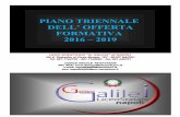 PIANO TRIENNALE DELL’ OFFERTA FORMATIVA 2016 – 2019 · al fine dell’ elaborazione del Piano Triennale dell’Offerta Formativa, per il triennio 2016/17, 2017/18 e 2018/19, i
