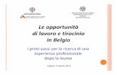 Le opportunità di lavoro e tirocinio in Belgio · esperienze di lavoro e formazione all’estero è ERASMUS PER GIOVANI IMPRENDITORI: ... I PROGRAMMI EUROPEI PER LA MOBILITA’ v1x2E