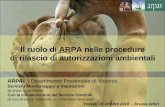 Il ruolo di ARPA nelle procedure di rilascio di autorizzazioni … · 2018. 10. 20. · Il ruolo di ARPA nelle procedure di rilascio di autorizzazioni ambientali ARPAV - Dipartimento