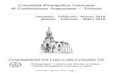 Comunità Evangelica Luterana di Confessione Augustana - Trieste · militare dove lavoro tutt'ora. Nell'anno 2012 ho iniziato il mio dottorato al centro di scienze dell’accademia