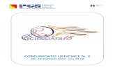COMUNICATO UFFICIALE N. 2 - Pgs Siciliapgsicilia.it/public/2448_Comunicato ufficiale n. 2 Pigiessiadi 2018.pdf · comunicato ufficiale n. 2 del 18 maggio 2018 - ore 13.00 . c.u. n.