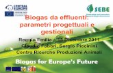 Biogas da effluenti: parametri progettuali e gestionalisebe.crpa.it/media/documents/SEBE/Divulgazione/... · tecnologia di conversione energetica molto versatile La tecnologia della