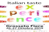 Italian taste · PDF file Italian taste Grosseto Fiere 26-27 Ottobre 2019 Italian Taste Experience italian_taste_experience_gr Venerdì 25 ingresso riservato agli operatori presentazione