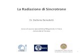 Dr. Stefania Benedettimath.unife.it/lm.fisica/insegnamenti/fisica-superfici-na...2 La radiazione di sincrotrone 2 4 0 2 2 4 3 ( ) 2 m c e cE P U La luce di sincrotrone é la radiazione