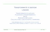 Modi lineari - Roma Tre University · 2001. 9. 30. · 29/09/2001 G.U - FdA-Universita’ degli Studi “Roma Tre” Trasformate e sistemi lineari Trasformata di Laplace Funzione