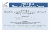 PMAC 2016 Montreal Compliance Forum · 6/4/2016  · Commission des valeurs mobilières de L’Ontario (CVMO) Sophie Jean Directrice de l’encadrement des intermédiaires Autorité