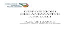 DISPOSIZIONI ORGANIZZATIVE ANNUALI A.S. 2012/2013 · disposizioni organizzative annuali a.s. 2012/2013 aggiornato al consiglio federale del 19-20 settembre