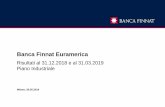 Banca Finnat Euramerica€¦ · Banca Finnat Euramerica Risultati al 31.12.2018 e al 31.03.2019 Piano Industriale Milano, 30.05.2019