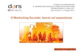 Il Marketing Sociale: teoria ed esperienze · MARKETING STRATEGICO MARKETING OPERATIVO VALUTAZIONE. 1. MARKETING ANALITICO Analisi del macro e micro-ambiente Contesto socio-economico,