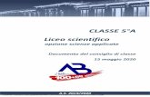 CLASSE 5°A Liceo scientifico - isisbernocchi.edu.it€¦ · CLASSE 5°A Liceo scientifico opzione scienze applicate Documento del consiglio di classe 15 maggio 2020 . Protocollo