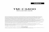 TM-C3400 User's Manual TM-C3400 ITA.pdf · Per garantire la qualità della stampa, un po’ di inchiostro rimane nella cartuccia quando si accende la spia inchiostro. La cartuccia