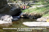 Carta Ittica della Provincia di Genova · “Programma generale degli indirizzi e dei criteri alle Province ”. I dati sono stati introdotti informaticamente sulla Carta Tecnica