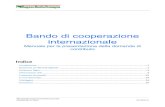 Bando di cooperazione internazionale...Bandi di cooperazione internazionale: Presentazione domanda – manuale utente 2 Introduzione La Regione promuoe e attua inter Àenti di ooperazione