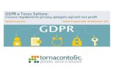 Cos'è il GDPR · COS'È IL GDPR Il General Data Protection Regulation (Regolamento UE 2016/679) disciplina la tutela delle persone fisiche, con riferimento ai dati personali e alla
