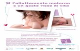 L'Allattamento Materno e' un Gesto Ricco di VitaCentro nazionale per la prevenzione e il controllo delle malattie, sulla “promozione dell’allattamento al seno” attuato in collaborazione