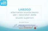 LAB2GO - Agenda (Indico) · 2017. 9. 6. · LAB2GO alternanza scuola-lavoro per i laboratori delle scuole superiori Riccardo Faccini . L’IDEA La scienza passa per le mani I laboratori