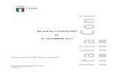 BILANCIO D ESERCIZIO AL 31 DICEMBRE 2017 - CONI · 2018. 6. 13. · Relazione al bilancio al 31.12.2017 Pagina 2 Considerando le principali voci del c/economico 2017, la contribuzione