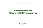 OpenOffice · PDF file 2017. 3. 20. · Calc Volume 1 Presentazione OpenOffice 1.0 Calc E’ questa di calc il secondo di una serie di guide di riferimento sul pacchetto di Office