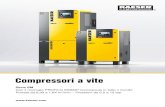 New Compressori a vite · 2020. 5. 19. · COMPRESSORI Serie SM Con il rinomato PROFILO SIGMA® riconosciuto in tutto il mondo Portate da 0,39 a 1,64 m³/min – Pressioni da 5,5