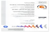 Certificato ISO 9001 2008 (ITA) · 2017. 3. 29. · ISO 9001 :2008 possono essere ottenuti consultando l'organizzazione. Autorizzato da Paola Santarelli SGS ITALIA S.p.A. - Systems