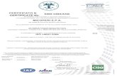 CERTIFICATO N. EMS-5480/ANS CERTIFICATE No. MICOPERI S.P.A. · ISO 14001:2004 IAF:28 04.06.2014 02.06.2017 CISQ è la Federazione Italiana di Organismi di Certificazione dei sistemi