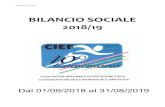 BILANCIO SOCIALE 2018/19 - CIEF · 1.2 Metodologia ... bilancio di esercizio, un nuovo strumento di rendicontazione che fornisce una ... Nel comitato di redazione ha partecipato l'assemblea