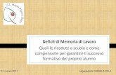 Deficit di Memoria di Lavorobes.iisrigonistern.eu/.../Deficit-di-memoria-di-lavoro.pdfSe non riesco ad imparare nel modo in cui insegni, Potresti insegnarmi nel modo in cui imparo?