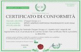 CERTIFICATO DI CONFORMITÀ - Chogan Group · 2018. 4. 26. · SOL69 via Giacomo Boggiano, 1/A 76121 Barletta (BT) . Title: CERTIFICATO N° IT00200297 SOL69 Created Date: 4/26/2018