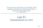 Lab 01 - unibo.itlia.disi.unibo.it/Courses/FondT0910-ETA/lucidi/Lab01-AmbientiLCC.pdf · Sia LCC sia altri ambienti di sviluppo incorporano un debugger con cui eseguire il programma,