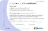 ALER BCM varie/Sistemi integr... · ALER BCM ISO 9001:2015 Quality Management Systems Certificate No : GKIT-0044-QC Initial Date : 14. Jun. 2019 Issue Date : 15. Jun. 2020 Expiry