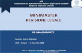 MINIMASTER...Minimaster Revisione legale Sede: via B. Postorino, 7 –00135 Roma –Tel. 06 36002776-8 –Fax 036001896 e-mail adcnazionale@virgilio.it Anno Formativo - 2018 PRIMA