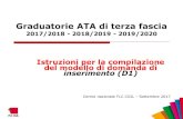 Graduatorie ATA di terza fascia - Ticonsiglio · Graduatorie ATA di terza fascia 2017/2018 - 2018/2019 - 2019/2020 Istruzioni per la compilazione del modello di domanda di inserimento