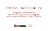 Città Metropolitana di Torino... - Progetto di educazione ......“Strade + belle e sicure” • Nel 2005-2006 ha coinvolto 29 classi (18 nella scuola primaria, 11 nella scuola secondaria