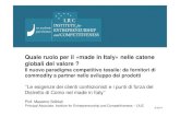Quale ruolo per il «made in Italy» nelle catene globali ...images.co.camcom.gov.it/f/StudiEconomici/RU/RUOLO_made_in_IT_201… · Quale ruolo per il «made in Italy» nelle catene