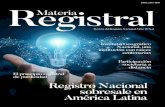 ISSN: 2215-4450 RMateria egistral Materia Registral agosto 201… · El artículo en mención se titula: Instituto Geográfico Nacional, una institución con raíces centenarias.